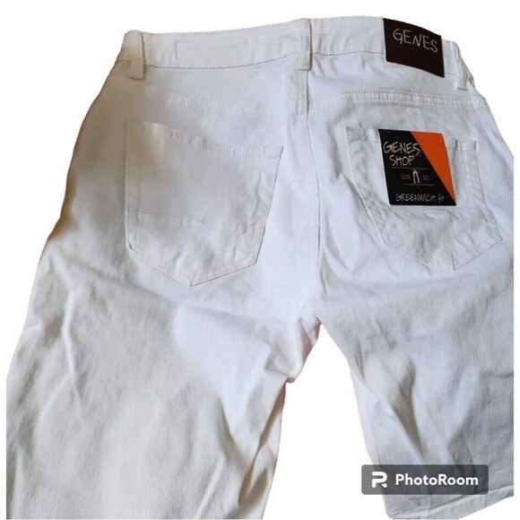 Genes Shop White Mens Shorts NEW Size 30 Slim MSRP $88 - Picture 2 of 6